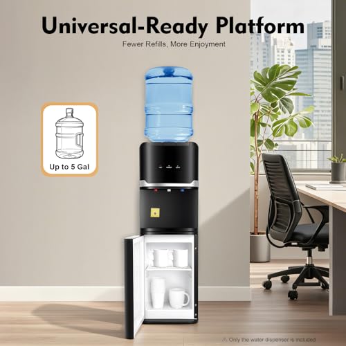 Image of Top Loading Water Cooler Dispenser for Holds 5 Gallon Jug,3 Temperature Settings,Hot & Cold Standing Water Dispenser with Multiple Safety Features,Water Cooler for Home,Office,Apartment