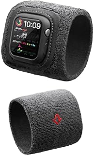 Twelve South ActionSleeve 2 for Apple Watch 44mm | Updated Protective Armband to free your wrist for sports or activities (grey)