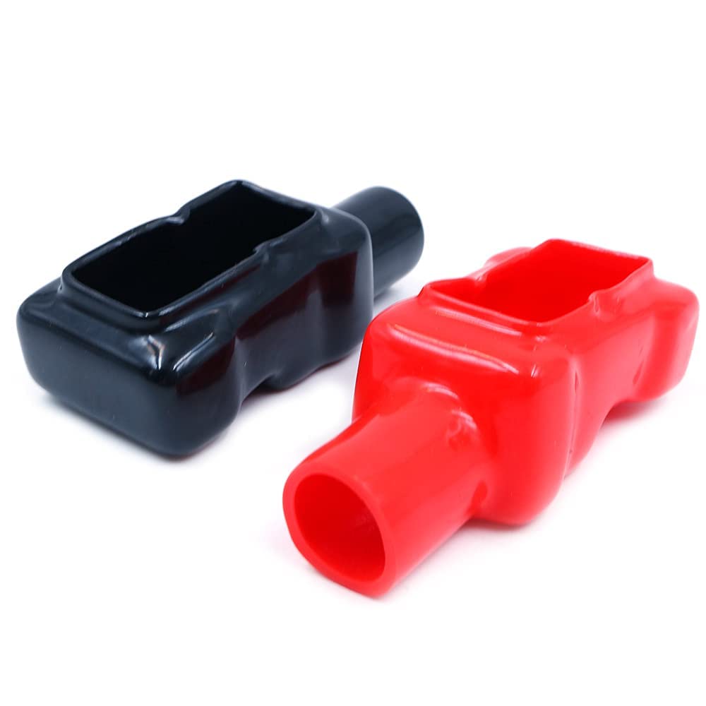 Copriterminali Batteria Auto - 2 Pezzi Rosso E Nero, Plastica Morbida, Flessibili - Foto 8
