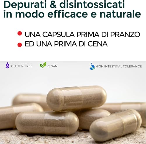 Detox Depura Fegato e Intestino 120 Capsule | Depurativo Fegato, Drenante Forte con Cardo Mariano E Tarassaco | Intestino E Pancia Gonfia J.Armor Pharma - 4