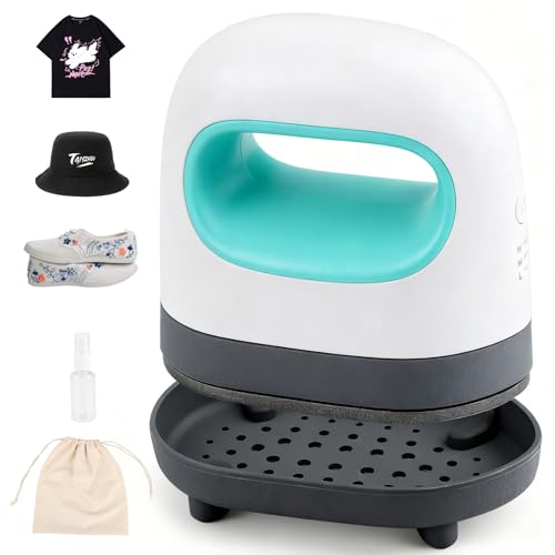 SUPNOUD Mini Prensa de Calor, Portátil Prensa térmica con 3 Niveles, Prensa de Transferencia para Camisetas, Bolsos, Zapatos, Gorras, Máquina de Transferencia Térmica para Bricolaje