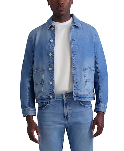 KARL LAGERFELD Men's 2 Bottom Pockets Denim Jacket2