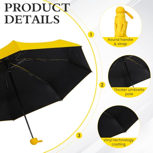 Mini Parasol Składany z Etui, Kompaktowy i Lekki Parasol Przenośny z Ochroną UV, Parasol na Podróżny, Idealny do Torebki, dla Kobiet i Mężczyzn