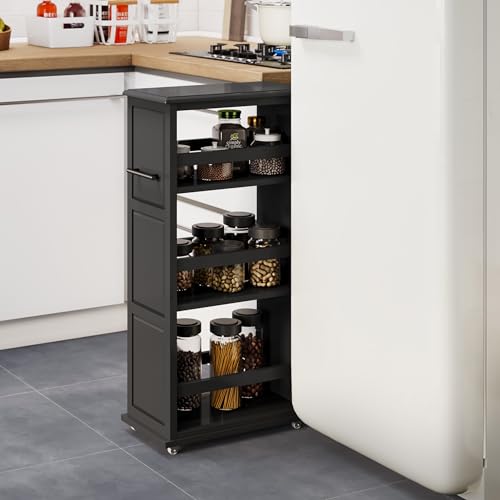 Lavish Home 3-Tier Slim Rolling Storage Cart - 16.7” x