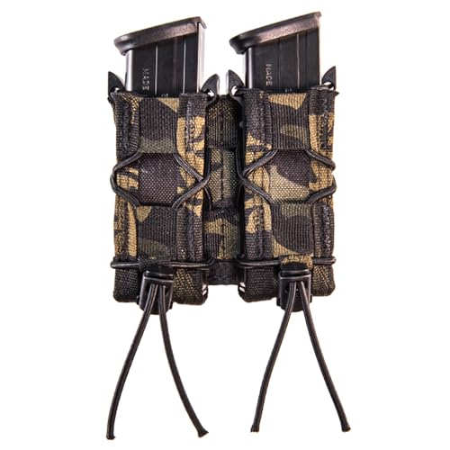 High Speed Gear - Double Pistol Taco MOLLE Mag Pouch Police Gear & Military Gear Tactical Magazine Pouch for Professionals (Multicam)