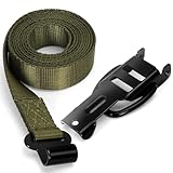 Ring of Steps Strap for Saddle Hunting, Tree Belts with Extended-Handle Quick-Release Over-Center Cam Buckle (OCB)– 6 ft Polyester Webbing – Only 8 oz, Quieter & Lighter Straps, Easier to Operate