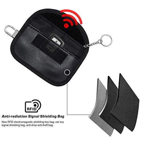 Per Newly Faraday, bolsa bloqueadora de sinal de chave de carro, bolsa antirroubo, capa com bloqueio