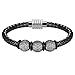 Produktbild Dice 316L Edelstahlschnalle   12mm CZ Perle Männer Frauen   Armband Männlich Unisex Armreif, Black Gun Plated, 20cm