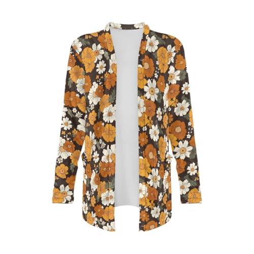 Image of Cardigan Sweaters for Women Long Sleeve Cardigan Soft Drape Open Front Fall Dusters V-Neck Jackets Dressy Loose Coat