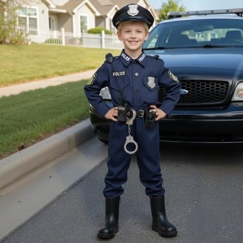 Disfraz de policía para niños y niñas miniatura 7