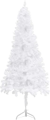 Miniatura 2 de vidaXL Árbol de Navidad artificial de esquina con LED y juego de bolas en tonos blancos y grises, decoración de Navidad de PVC de 5 pies con soporte