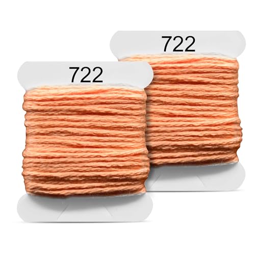 Image of Embroidery Floss Kit and Refills - Cotton Threads - DMC Color Coding for Cross Stitch, String Crafts, Friendship Bracelets