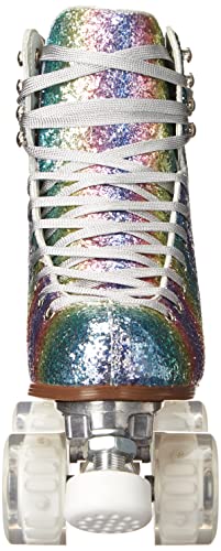 Jessica Simpson Women's Rollstar Sequin Roller Skate Ankle Boot, Multi, 9 #TOP1