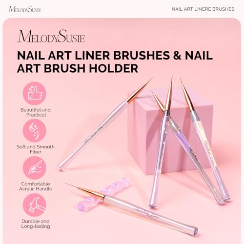 MelodySusie Set de Brochas de Arte para Uñas y Organizador miniatura 6