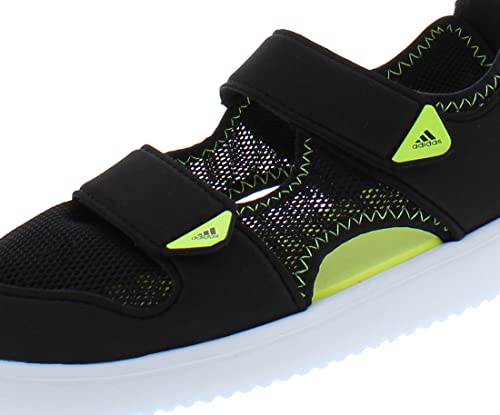 adidas Water Sandal Ct Boys Shoes Size 2, Color: Black/Yellow3