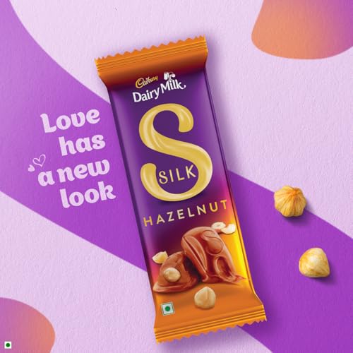 Image of Cadbury Dairy Milk Silk Hazelnut Chocolate Bars, 134 g (Pack of 3)