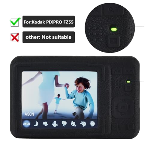 Funda de silicona para cámara Kodak PIXPRO FZ55 negra miniatura 4