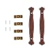 Surface Leather Furniture Handle Modern Style Leather Handle Door Pull Handle (Brown Hole to Hole 128mm) Pack of 2