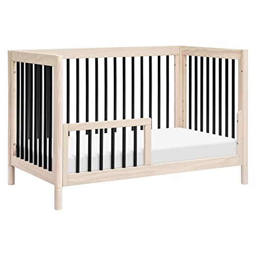 Babyletto Gelato 4-in-1 Convertible Crib with Toddler Bed Conversion in Washed Natural and Black, Greenguard Gold Certified - Thumbnail 4