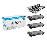SuppliesMAX Compatible Replacement for Brother DCP-8110/DCP-8250/HL-5440/HL-5470/HL-6180/MFC-8510/MFC-8710/MFC-8950 Drum/Toner Value Combo Pack (1-Drum Unit/3-Toners) (DR-3300_1PK/TN-3330_3PK)