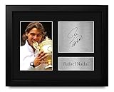 HWC Trading Rafael Nadal US Open Wimbledon Framed Gifts Printed Signed Autograph Picture for Tennis Memorabilia Fans - US Letter Size
