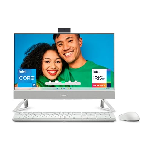 Dell Inspiron 27'' 7730 Ordinateur de Bureau Tout-en-Un 27'' FHD, Intel Core i5-1334U, 16 GB RAM, 512 GB SSD, Graphique Intel Iris XE, Windows 11 Home - Clavier Français AZERTY, Blanc