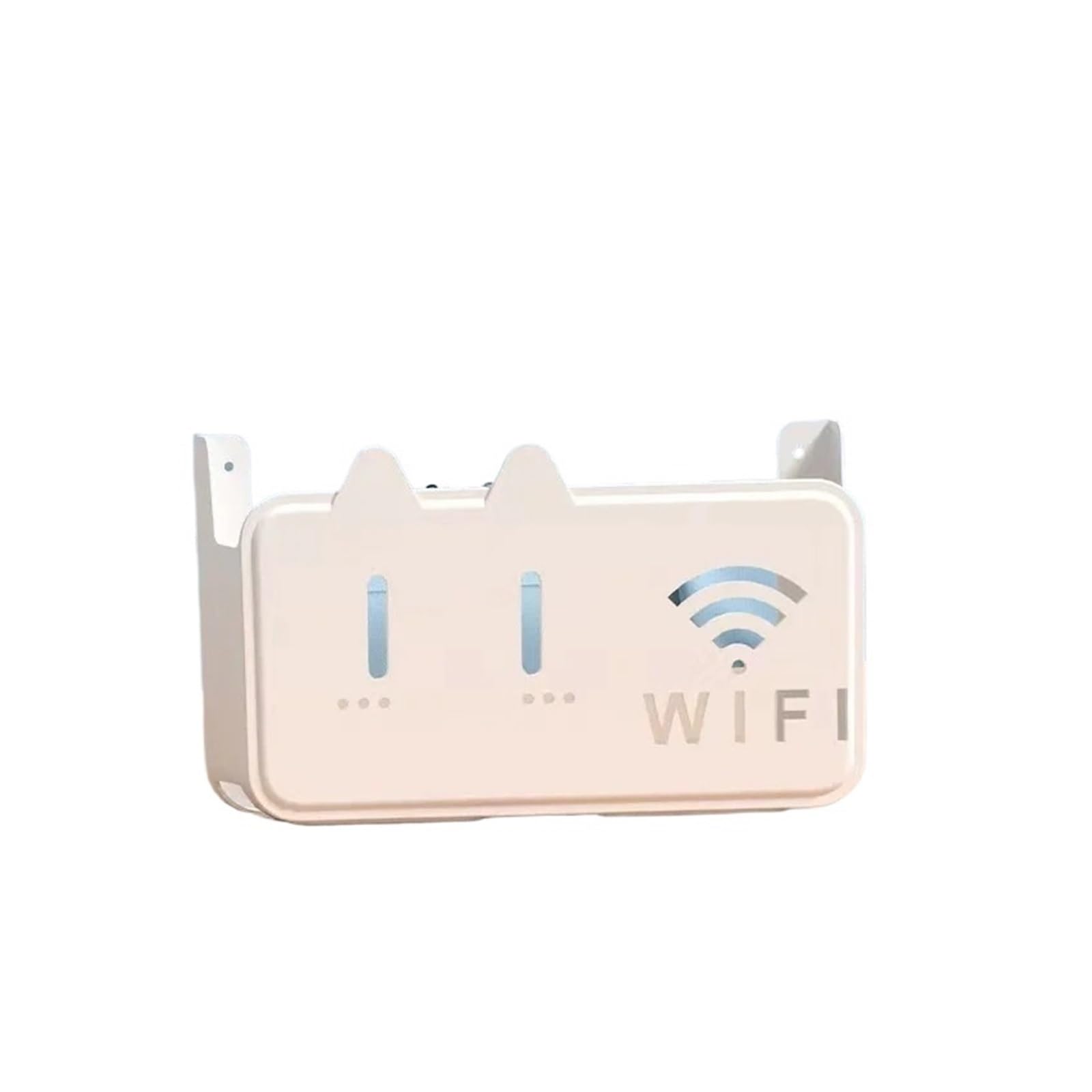 Router Schrank 1PC Wireless Router Aufbewahrungsbox Wandmontierter Punch-Free Kabel Organizer Wand WiFi Halterung Aufbewahrungsbox WiFi Router Aufbewahrungsbox(White)