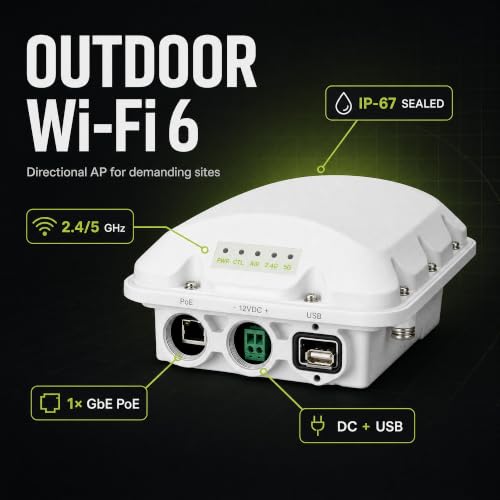 Image of Ruckus T350 WiFi 6 Outdoor AP (901-T350-US40) 1774Mbps 2x2 MU-MIMO BeamFlex IP67 PoE /12V BLE Zigbee IoT 512 Clients - ACE 3 Year Warranty (Hardware Only)