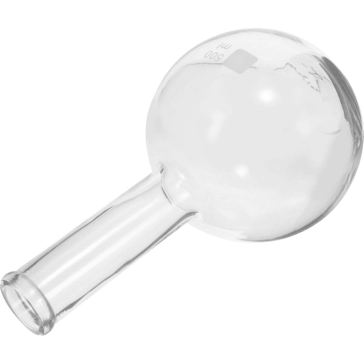 500ml Glass Flask for Laboratory Distillation Long Neck Flat Bottom Scientific Flask with Scale for Lab Use