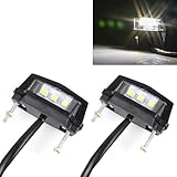 Hovom 2PCS Motorcycle LED License Plate Light, 12V High Brightness White License Plate Lamp Taillight...
