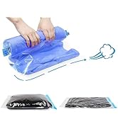 Chuner Kit De 12 Sacs De Compression Voyage, 3 Tailles (35x50cm + 40x60cm + 50x70cm) - Sacs De Rangement Sous Vide Manuels - Économiseur D'Espace Pour Valise Et Sac à Dos