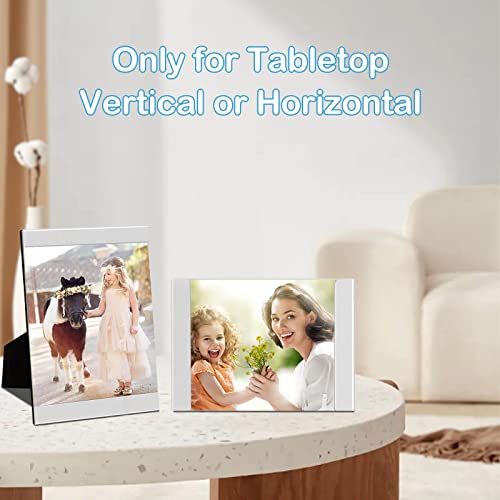 Iziddo 5X7 Silver Picture Frames Pack Of 4, Simple Small Metal Photo Frames With High Definition Glass, Only For Tabletop Or Desktop Display, Horizontal Or Vertical (5"X7", Silver) #TOP1