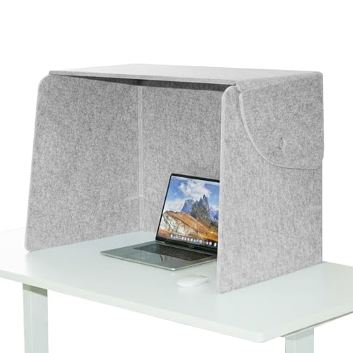 Keemute Desktop Partition Divider - Foldable Acoustic Privacy Screen Sound Absorbing Panel for Office & Home, Freestanding Computer Privacy Shield, Study Divider for Desk, 32.3' W x 19.7' D x 23.2' H