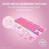 Teclado Gamer Razer Ornata V3 TKL, Edición Hello Kitty & Friends | Teclas de Perfil Bajo, Switches Mecha-Membrana, Keycaps con Recubrimiento UV, Teclas Multimedia Retroiluminadas, Iluminación RGB de 8 Zonas, Reposamuñecas Magnético 6