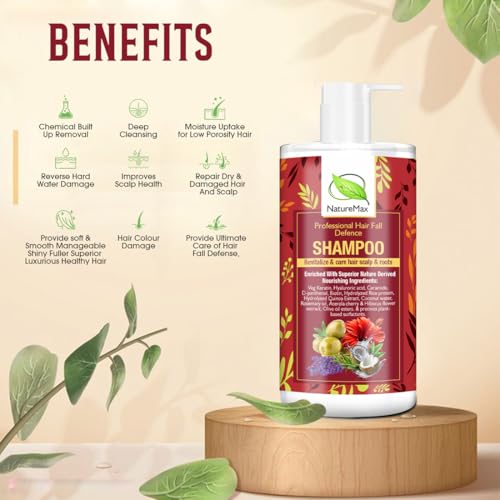 Image of Hair Fall Defense Shampoo 300ml | 10X Hair Fall Control & Hair Growth Care with Keratin, Biotin, Ceramide & Hyaluronic Acid | Sulphate & Paraben Free Clarifying Shampoo for Dry, Frizzy & Damaged Hair | Men & Women |
