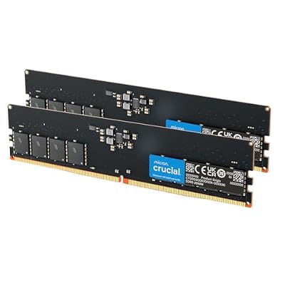 Crucial 32GB DDR5 RAM Kit (2x16GB), 5600MHz (or 5200MHz) Desktop Memory, UDIMM 288-Pin, Compatible with 13th Gen Intel Core and AMD Ryzen 7000 - CT2K16G56C46U5