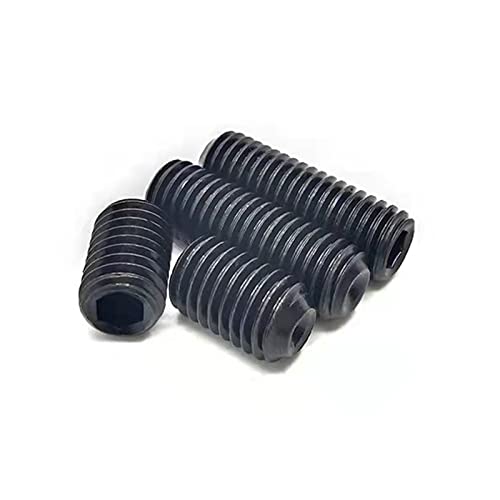 Tornillos hexagonales M10 de punta plana para evitar aflojamientos en piezas de acero negro 6