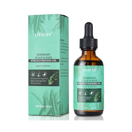 Beautifier Life 100% Natural Rosemary Scalp & Hair Strengthening Oil with Biotin - Nourish and Improve Damaged Hair and Scalp Health - 2.03 FL OZ