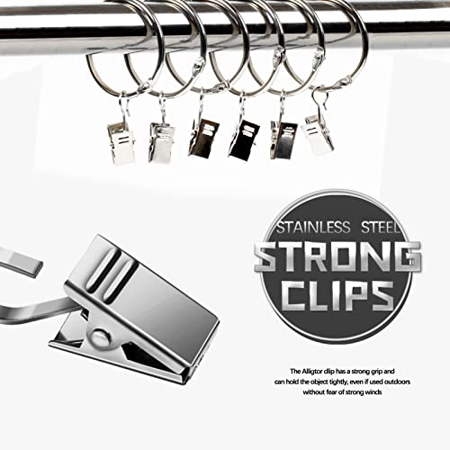 50Pcs Curtain Clips Hooks Stainless Steel Party String Lights Holder For Hanging Camper Awning Light Photos Picture Arts Crafts Display Decor Indoor And Outdoor Supplies Yulifst(Black) #TOP6