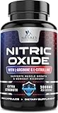 Nitric Oxide Booster Extra Strength - 3X Strength L-Arginine & Citrulline Supplement - Best Nitric Oxide Supplements for Men - Supports Muscle, Heart Health, Energy - Bottled in USA - 240 Capsules