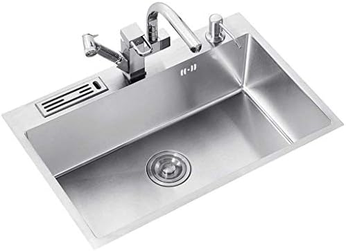 HXQHXQ Sink,Kitchen Bowl Stainless Steel Kitchen Sink Convenient And Durable Kitchen Supplies Bar