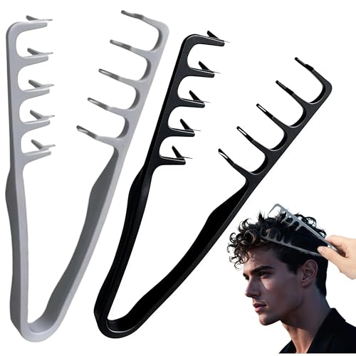 2Pcs Texturizing Comb for Voluminous Hair, Wide-Tooth Volumizing & Styling