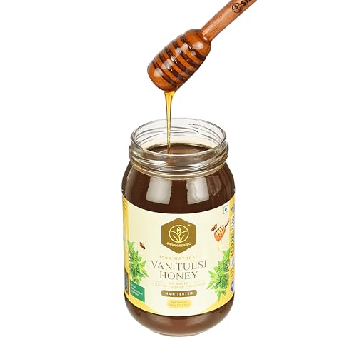 Image of Shiva Organic Raw Van Tulsi Honey 500g | 100% Pure NMR Tested | Raw and Unprocessed