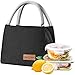 Borsa Frigo Piccola, Borsa Pranzo 5L Portatile Borsa Termica Piccola al Sacco con Rivestimento Isolante, Borsa Termica Pranzo per Ufficio lavoro Scuola Viaggi Campeggio All'aperto Picnic (5L,Nero)