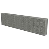 vidaXL Gabionen Wand mit Deckel 600x50x150cm Steingabionen Gabione Steinkorb
