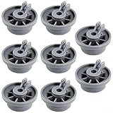 8er-Pack Geschirrspüler-Untergestell-Räder Ersatz für Kenmore | kompatibel mit Teil 165314 420198 | graue Kunststoffrollen für die Reparatur von Küchengeräten | Easy (8)