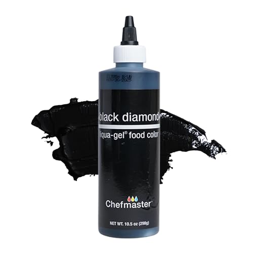 Chefmaster Black Diamond Liqua-Gel® Food Coloring | Vibrant Color | Professional-Grade Dye for Icing, Frosting, Fondant ...