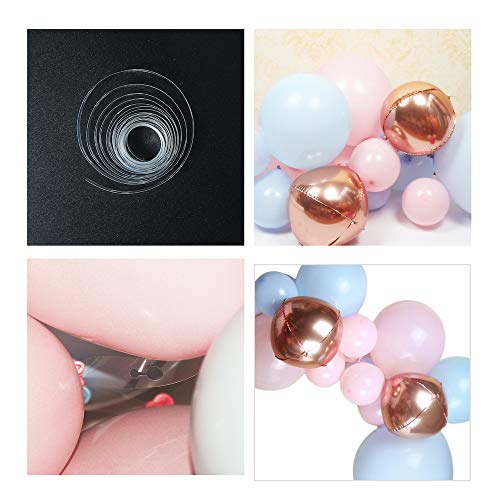 Macaron Pink Balloons And Macaron Blue Balloons136Pcs , Balloon Arch & Garland Kit, Balloon Strip Tape For Graduation, Wedding, Birthday Décor #TOP2