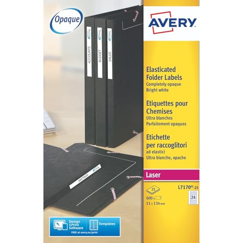 Avery - Avery 600 étiquettes pour tranche de pochette élastique