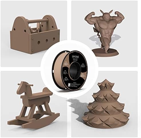 ERYONE Filament PLA 1.75 mm - Special 3D Printing PLA Filament 1.75 mm for 3D Printers and 3D Pens,Tolerance: ±0.03mm 1kg (2.2lbs)/Spool,Dark Wood